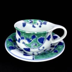 有田焼 岩徳窯 花柄 カップ＆ソーサー 陶器 和モダンのサムネイル