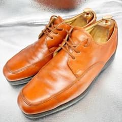 ☆バーバリー BURBERRY☆ストレート/26.5/ビジネスシューズ/革靴/茶