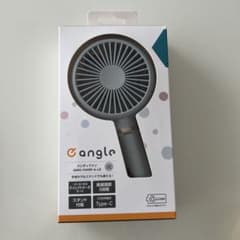 ⭐️新品⭐️ ハンディファン グレー⭐︎スイッチゴールド　ストラップ付きのサムネイル