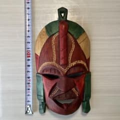 アフリカンマスク 木製彫刻 - メルカリ
