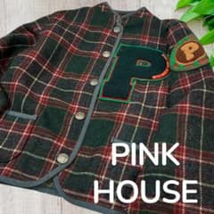 ✨美品✨ピンクハウス ロゴ刺繍、アップリケ ウールジャケット