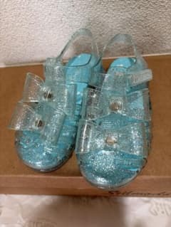 【美品】anyfam 水色 グリッターリボンサンダル 19.0cmのサムネイル