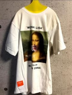 夏物セール♥モナリザタバコtシャツ白 ホワイトXL Tシャツ 半袖のサムネイル