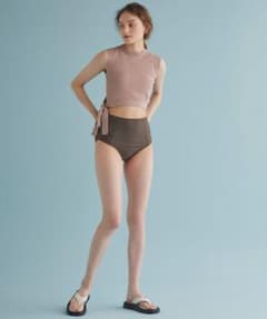 サイドニットリボン×ハイウエストビキニのサムネイル