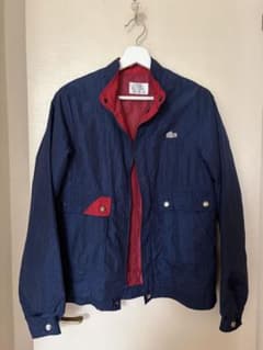 【古着】Lacoste ラコステ ナイロンジャケット ネイビー/レッドのサムネイル