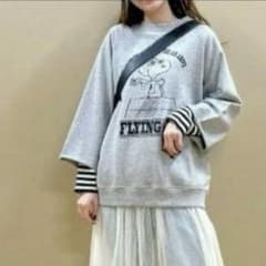 スヌーピー プリント グレー トレーナー Mのサムネイル