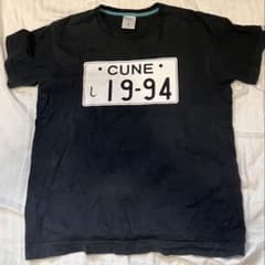 CUNE キューン 半袖Tシャツ Mサイズ ブラック バックプリントのサムネイル