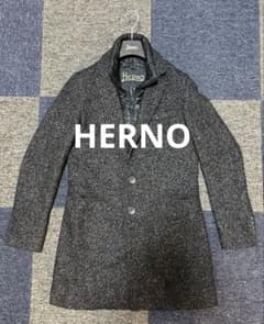 〔美品〕HERNO（ヘルノ）チェスターコートネイビー44のサムネイル