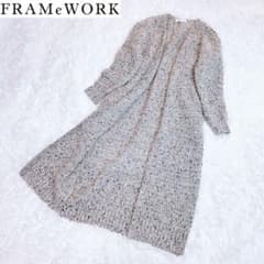 FRAMeWORKフレームワーク　ウールニットロングカーディガン　グレーのサムネイル