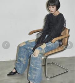 タグ付 クラッシュデニムワイドパンツ THE YOnのサムネイル