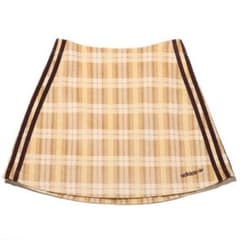 【adidas】Checkered skirt, yellow, corduroy fabric