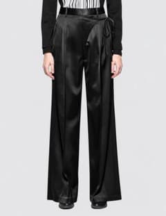 ALEXANDER WANG サテン ワイドパンツ ブラック
