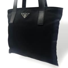 美品 1683 PRADA ハンドバッグ ナイロン 三角プレート ブラック - メルカリ