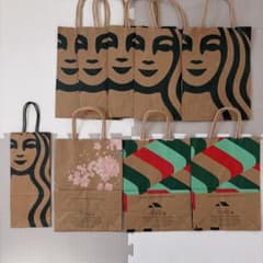 【即発送可】スターバックス 紙袋8枚+タンブラー用紙袋セットのサムネイル