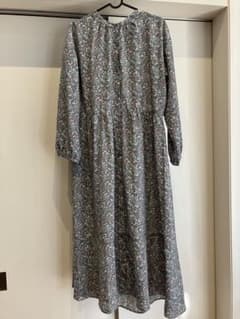 Samansa Mos2 花柄 ロングワンピース 長袖