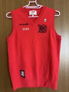 レディース ゴルフ ベスト 赤 サイズ0 ニットベスト