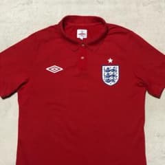 UMBRO アンブロ イングランド代表 ユニフォーム 半袖ポロシャツ 赤 S