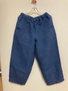 ✳️リネン100%✳️ ハンドメイドバルーンパンツ　ガウチョパンツ　楽ちんパンツのサムネイル