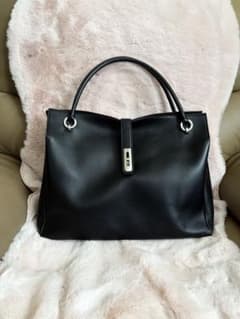 濱野皮革工藝 グレース ディライトトート ブラック✕シルバー サナエ