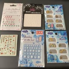 Nail art sticker & studs set