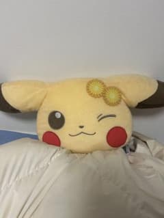 ピカチュウ ポケモン　でっかい顔型クッション