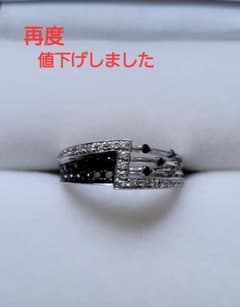 ★ダイヤ&ブラックダイヤ のお洒落なK18WGリング です。のサムネイル