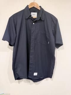 WTAPS 半袖シャツ ネイビー - メルカリ