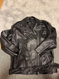 ZARA ブラック ライダースジャケット EUR Sのサムネイル