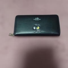 COACH スヌーピー 長財布 ブラック F53773 - メルカリ