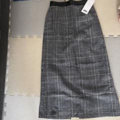 AZUL BY MOUSSY チェック柄 ロングタイトスカート Mのサムネイル
