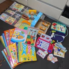 こどもチャレンジ1年分　絵本　知育おもちゃ　ひらがなパソコン　ひらがなかるたのサムネイル