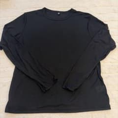 新品未使用品⭐︎GU 長袖 クルーネック カットソー ブラック XLのサムネイル