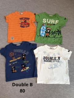 DOUBLE.B マリンスタイル Tシャツ 80 定価28600円　接触冷感 Double B 半袖Tシャツ 4枚セット（68） - メルカリ