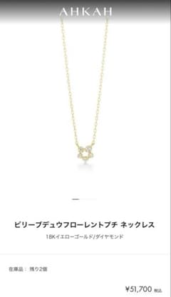【flowerさま専用】AHKAH ビリーブデュウフローレントプチ ネックレスのサムネイル