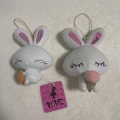 大塚愛 LOVEちゃん うさぎ ぬいぐるみ マスコット ストラップ 平成