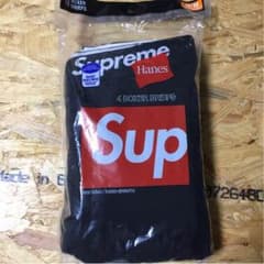【送料込】supreme hanes ボクサーパンツ M 黒 4枚セットのサムネイル