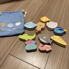 つぶらな瞳の水族館 木製積み木 巾着付きのサムネイル