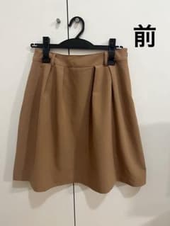 Honeys GLACIER ベージュ フレアスカート 共布ベルトのサムネイル