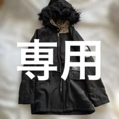 Y2Kスカル ファー付きモッズコート黒 ロック パンク グランジ 平成