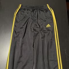 80s〜90s adidas トラックパンツ　ブラック　イエローのサムネイル
