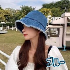 블루 버킷 모자 바케하 데님 유행 한국 자외선 UV