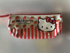 ハローキティいちご＆ストライプ柄スクエアペンケース Hello Kittyのサムネイル