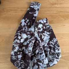 【ハンドメイド】ワンハンドルバッグ 花柄 ブラウン系のサムネイル