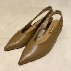 GRISE4cmポインテッドUカットスリングバック キャメル 23cmのサムネイル