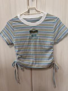 半袖トップス パステル調マルチボーダーのサムネイル