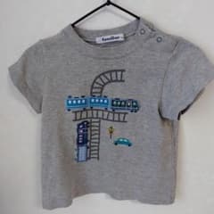 ファミリア　クマと車の刺繍 カットソー 90サイズ グレー familiar 車刺繍 Tシャツ 90サイズ グレー ファミリア 男の子 - メルカリ