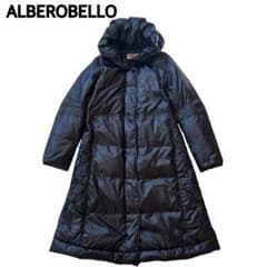 美品】アルベロベロ ダウンコート ブタ 刺繍 ブラック 黒 ダウン