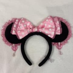 ディズニー　ミニー　カチューシャ　ピンク　イヤリングのサムネイル
