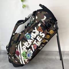 限定モデル✨パーリーゲイツ キャディバッグ 迷彩 ニコちゃん ワッペン スタンド 限定モデル✨パーリーゲイツ キャディバッグ 迷彩 ニコちゃん ワッペン