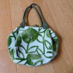 SOAR SOLE がま口 ハンドバッグ グリーン 花柄のサムネイル